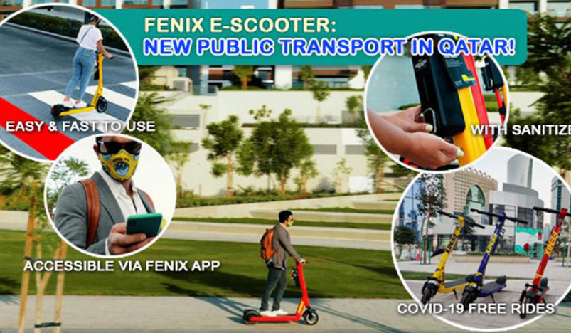 New e-Scooter service in Qatar Pay and ride via Fenix app for as low as QAR 3 base fare